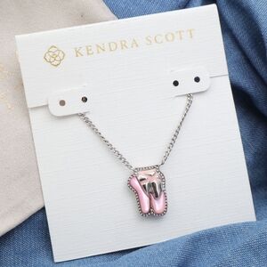 Kendra Scott Silver Blush Mother-of-Pearl Ballet Necklace
